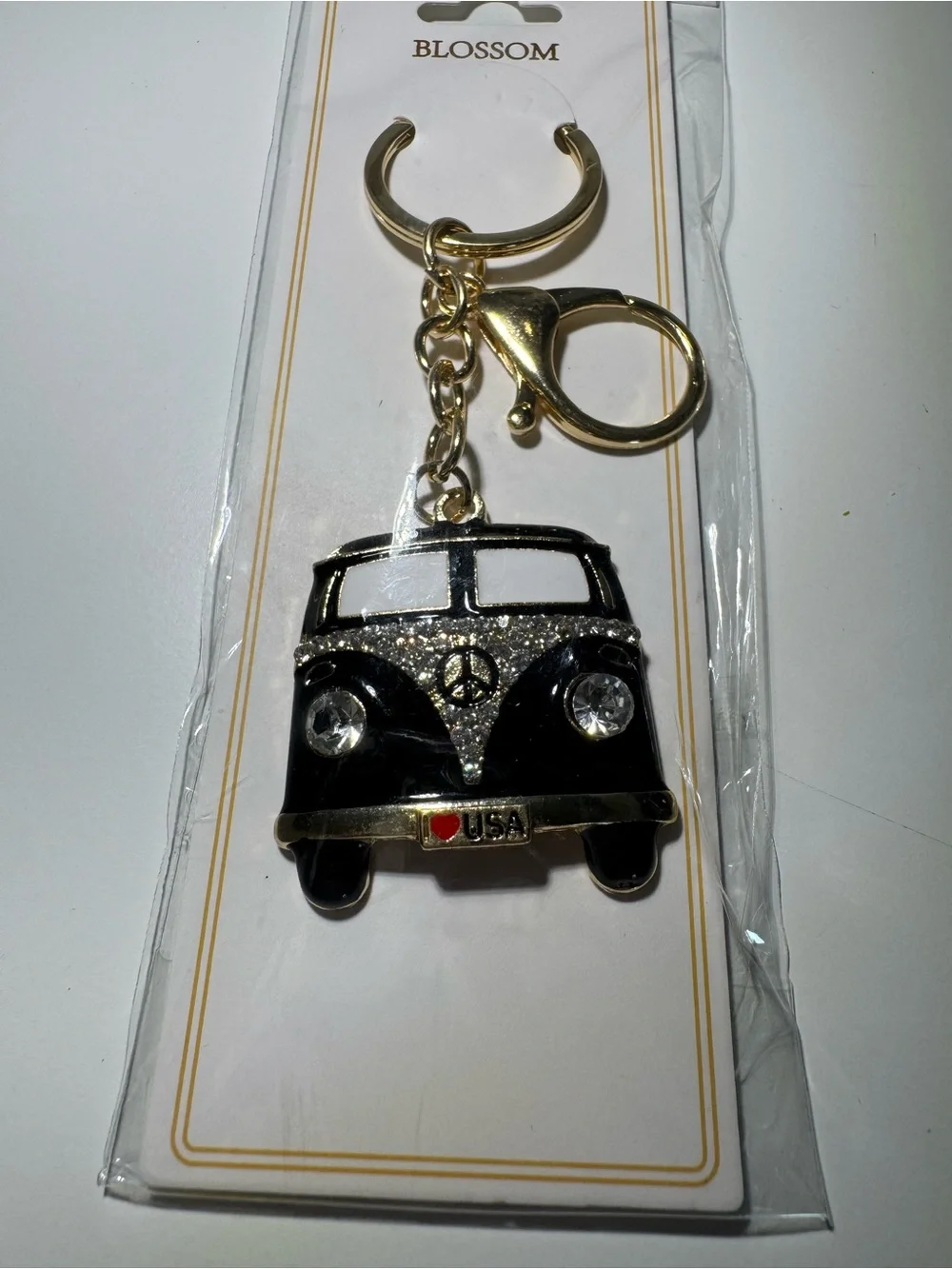 VIintage VW Bus Charm Keyring